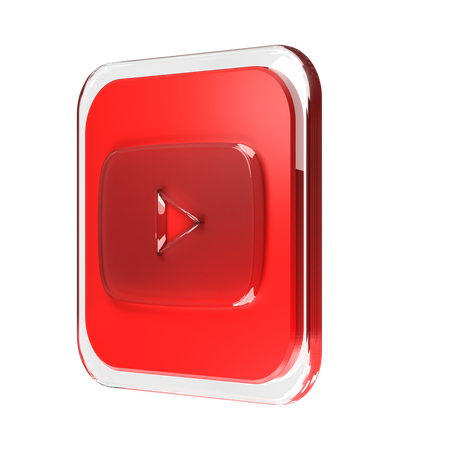 Free Youtube  3D Icon
