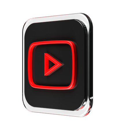 Free Youtube  3D Icon