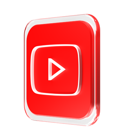 Free Youtube  3D Icon