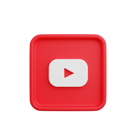Free Youtube  3D Icon