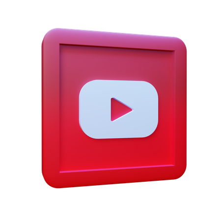 Free Youtube  3D Icon