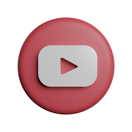 Free Youtube  3D Icon