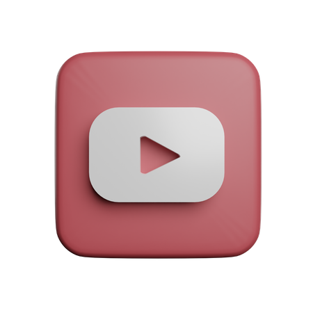 Free Youtube  3D Icon