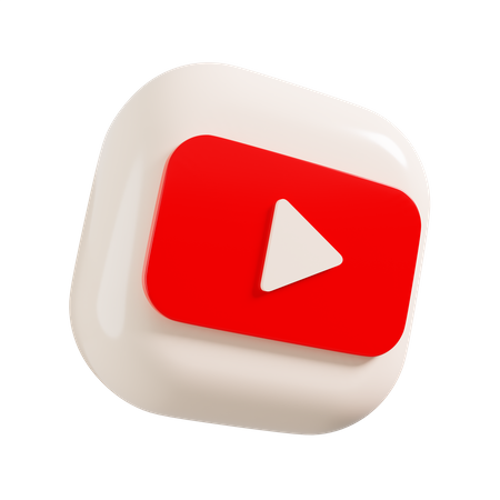 Free Youtube  3D Icon