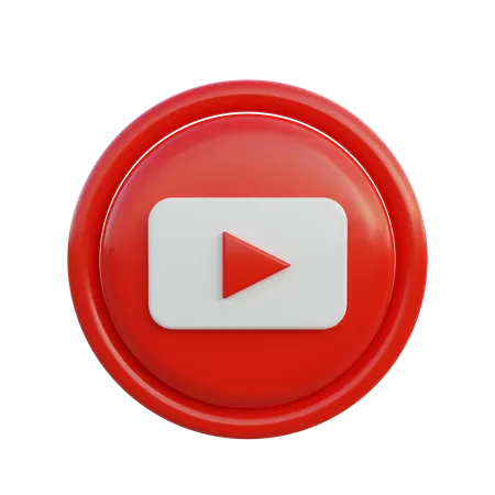 Free Icono Rojo De Youtube 3D Icon