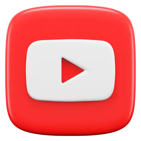 Free Iconic You Tube Play Button Logo 3D Icon