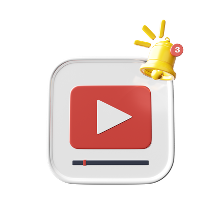 Free YouTube-Benachrichtigung  3D Icon