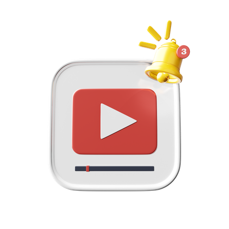 Free YouTube-Benachrichtigung  3D Icon