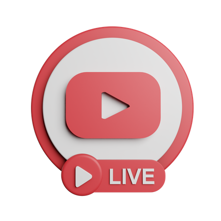Free Youtube Live Streaming 3D Icon