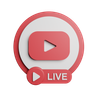 3d youtube live logo