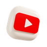 3d youtube logo emoji