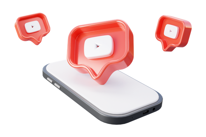 Free Youtube marketing  3D Icon