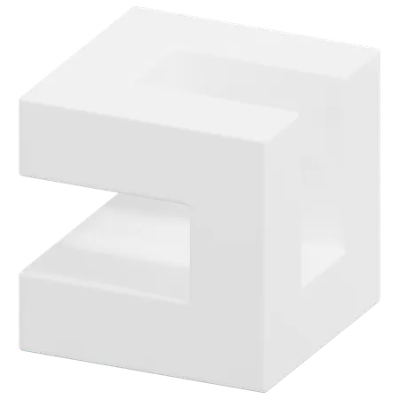 Free Zigzag Hollow Cube  3D Icon