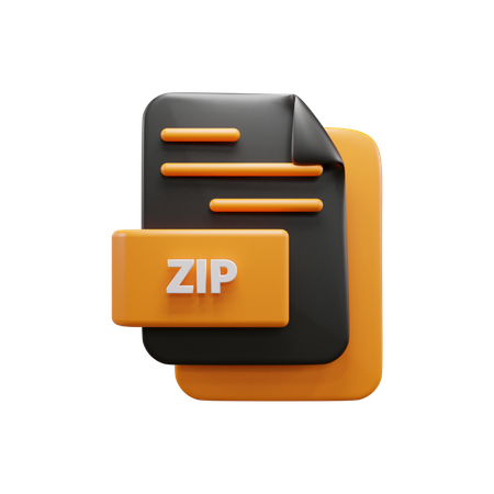 Free Zip File  3D Icon