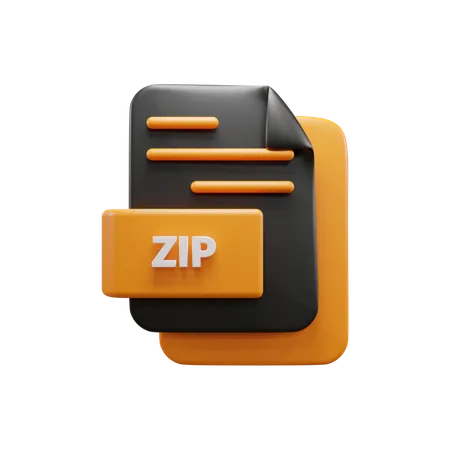 Free Zip File  3D Icon