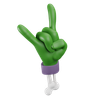 evil hand 3d logo