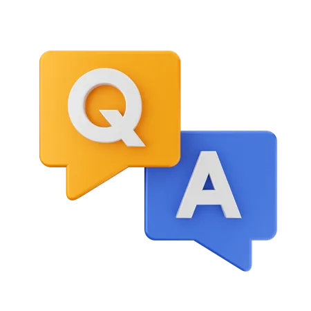 Frequently Asked Questions Chat 3D Icon