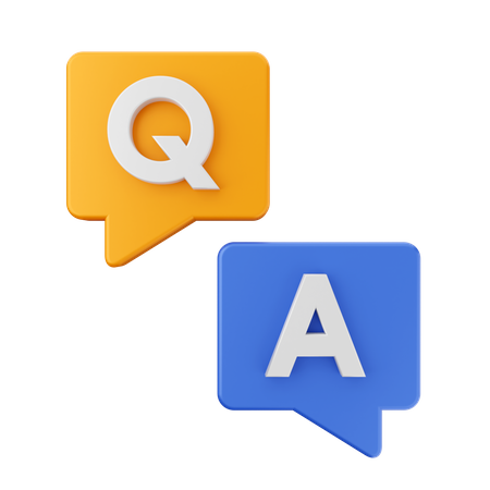Frequently Asked Questions Message 3D Icon