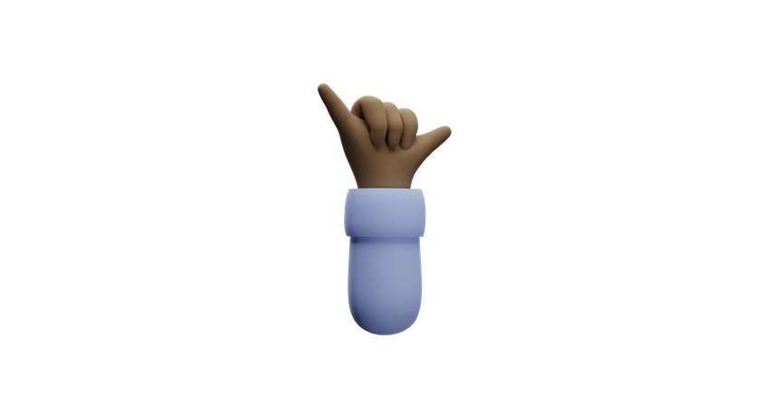 Gang hand gesture 3D Illustration