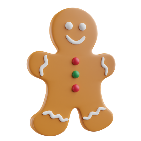Gingerbread man 3D Icon