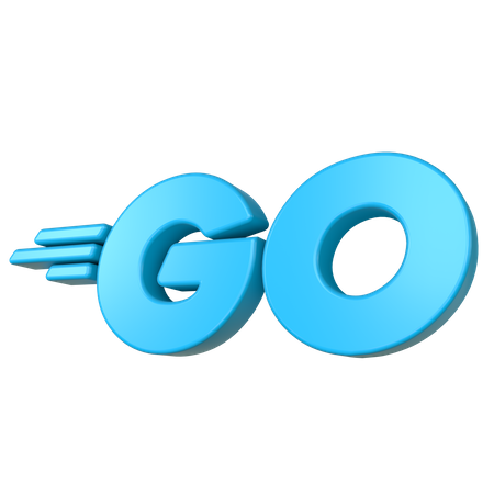 Go Language Logo 3D Icon
