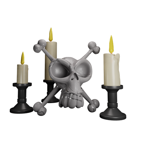 Halloween Candle 3D Illustration