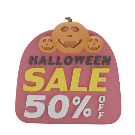 Halloween Discount 3D Icon