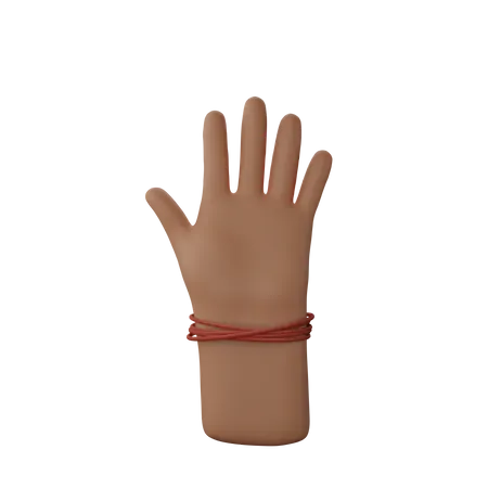 Hand showing Stop gesture 3D Illustration