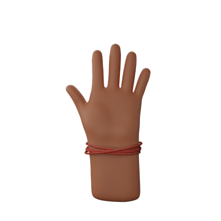 Hand showing stop sign 3D Illustration