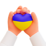 flag of ukraine 3d logo