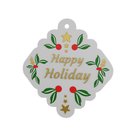 Happy Holiday 3D Illustration