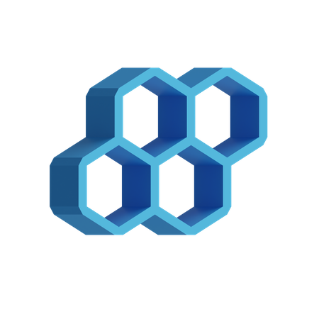 Hexagonal Beehive 3D Illustration