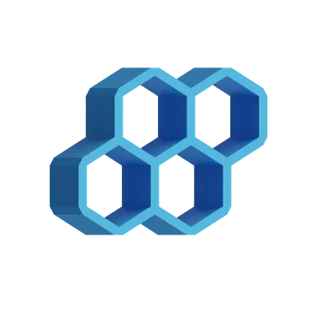 Hexagonal Beehive 3D Illustration
