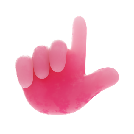 Index finger gesture 3D Illustration