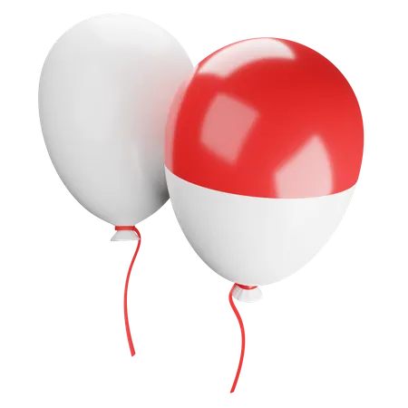 Indonesian Balloons 3D Illustration