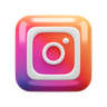 free 3d 3d instagram logo 