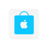 3d apple store 3d logo