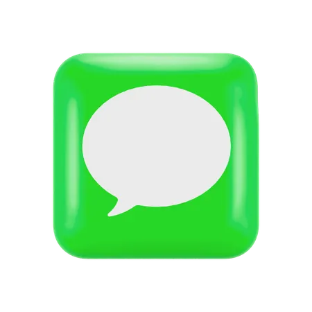 Iphone messages app 3D Illustration