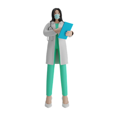 Lady doctor 3D Illustration