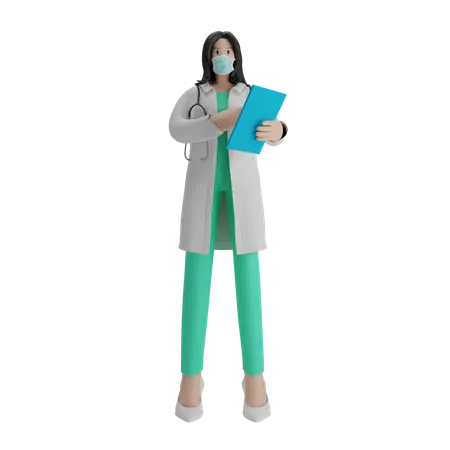 Lady doctor 3D Illustration