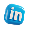 linkedin logo 3d logo