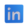 linkedin logo 3d