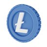3d litecoin symbol logo