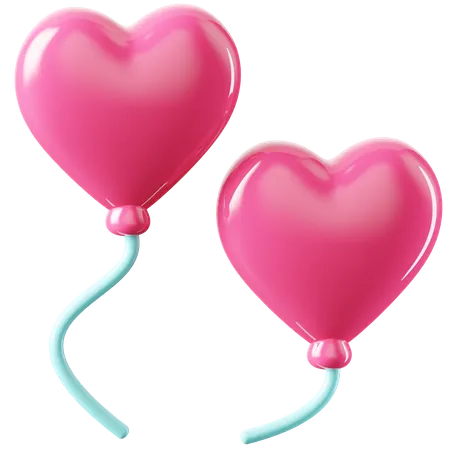 Love balloons 3D Icon
