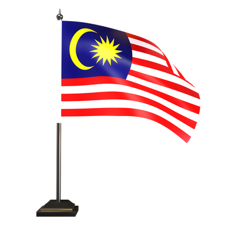 Malaysian Flag 3D Illustration