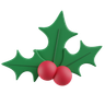 3d mistletoe emoji