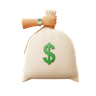 money sack 3d illustration