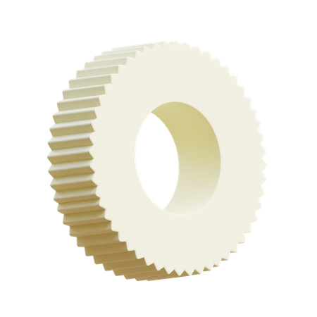 Multi Teethed Gear 3D Icon