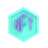 3d nft logo illustration