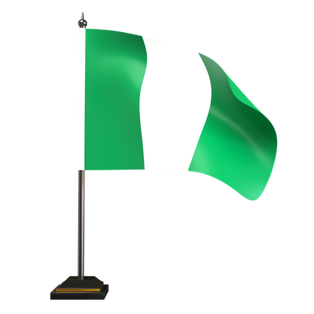Nigerian Flag 3D Illustration